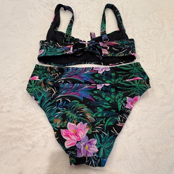 New! Victoria's Secret Black Palm Bikini Set 45572 - Picture 7 of 11